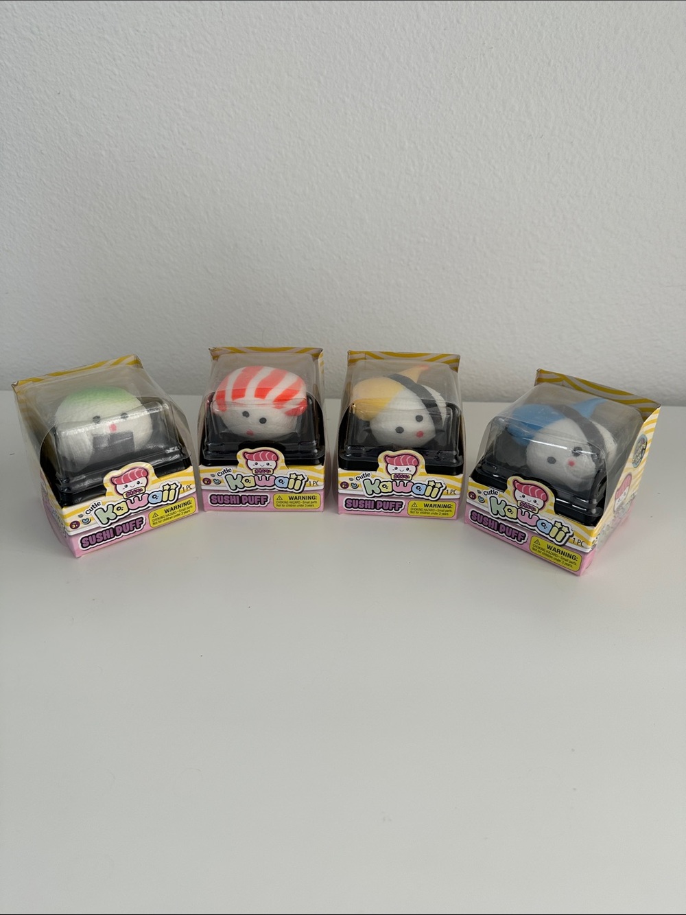 Ja-Ru Kawaii Sushi Puff Squishy Stretchy Fidget Toys - Lot of 4, New!